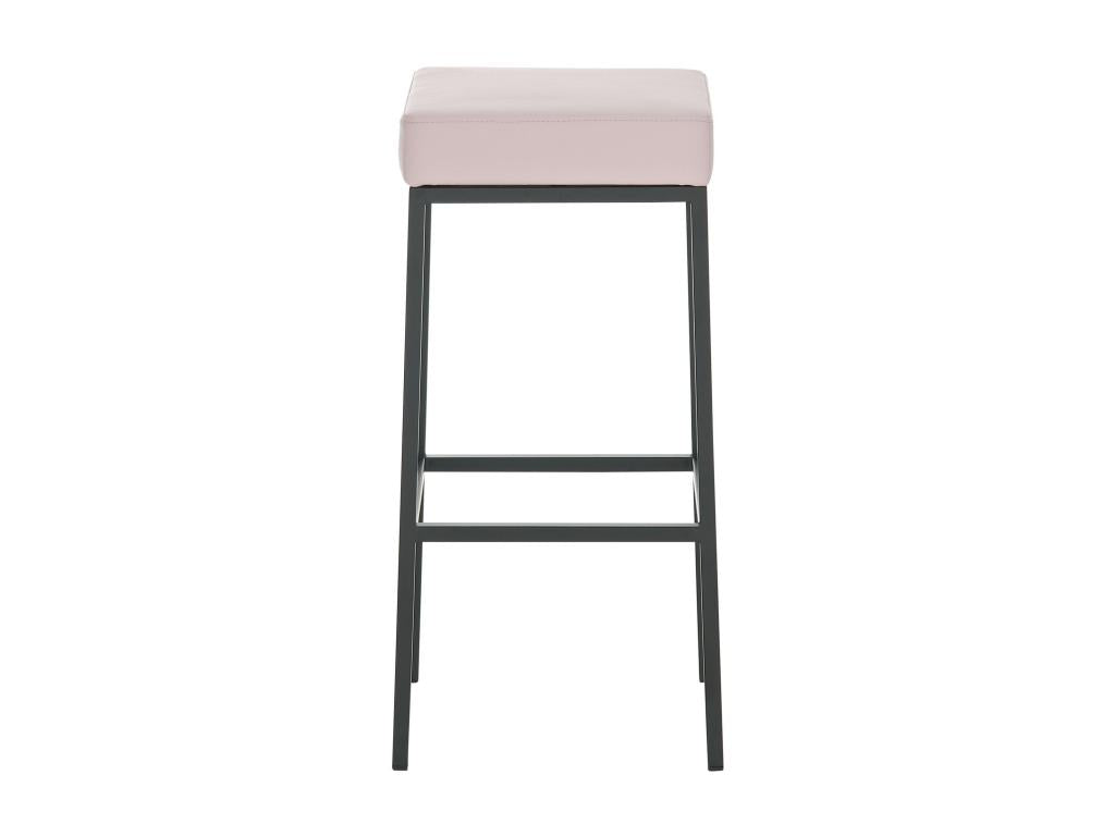Tabouret de bar - Similicuir / Noir - Rose - Vertchez 80