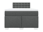 Sommier ¨¤ Vertchez de lit avec matelas gris fonc¨¦ 120x190cm tissu