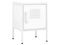 Tables de chevet 2 pcs Blanc 35x35x51 cm Acier
