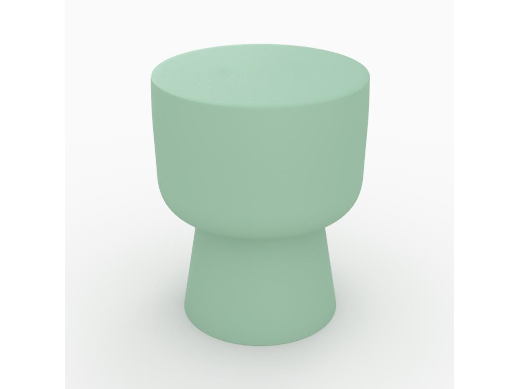 Table d'appoint ronde en métal vert D34 cm - Vertchez