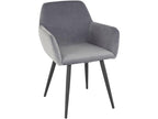 Meublita - Lot de 2 chaises de salle ¨¤ mangeoire en velours gris