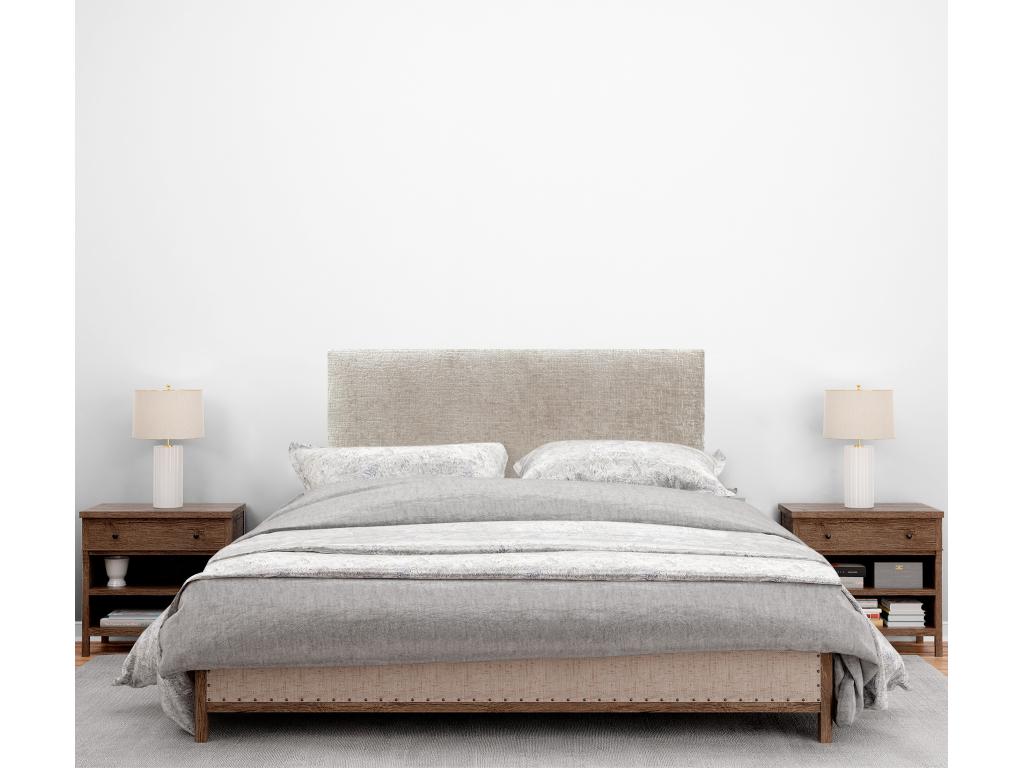 Vertchez Tête de Lit en laine Naturelle 110x50cm pour Lit 105/110 - Beige