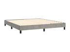 Lit ¨¤ sommier tapissier et matelas Gris clair 160x200cm Velours