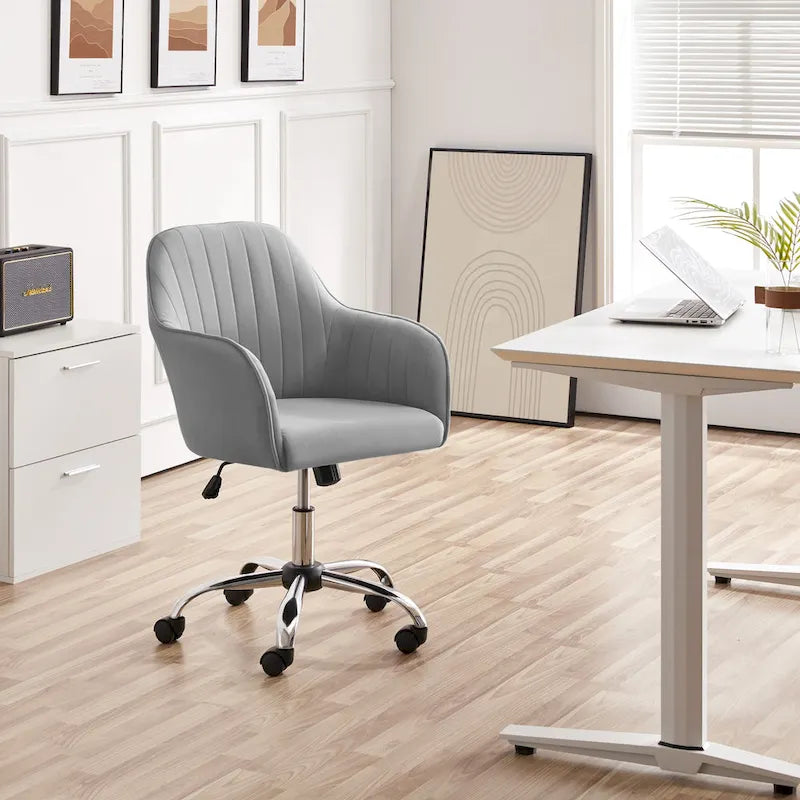Chaise de bureau pivotante à hauteur réglable Yaheetech