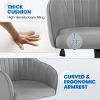 Chaise de bureau pivotante à hauteur réglable Yaheetech