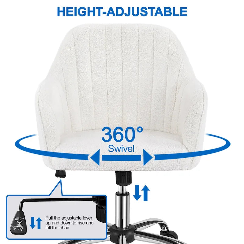 Chaise de bureau pivotante à hauteur réglable Yaheetech