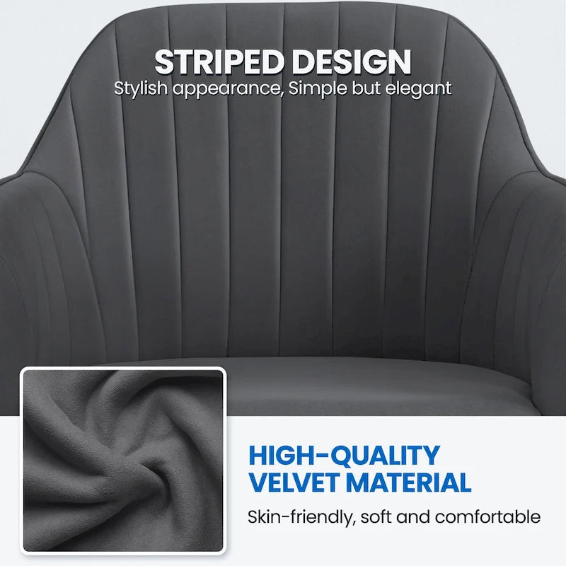 Chaise de bureau pivotante à hauteur réglable Yaheetech