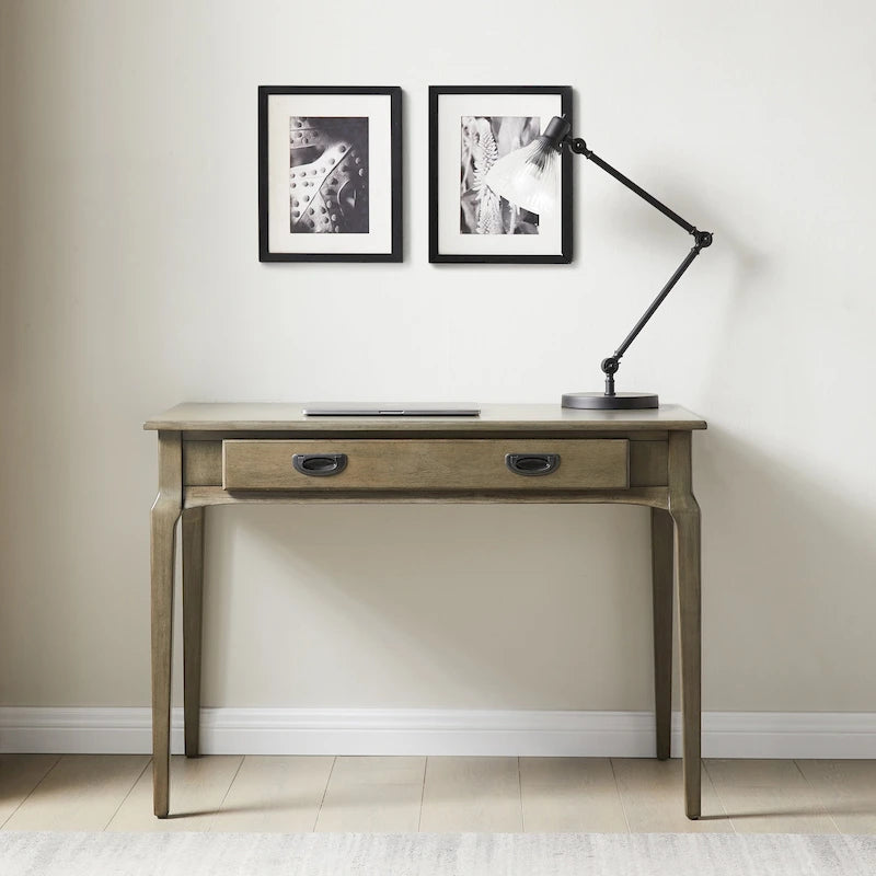 Bureau pour ordinateur portable Stratus en bois massif avec tiroir à clavier rabattable à l'avant