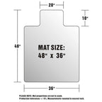 Tapis de chaise de bureau D&amp;W en PVC à picots pour moquette standard.