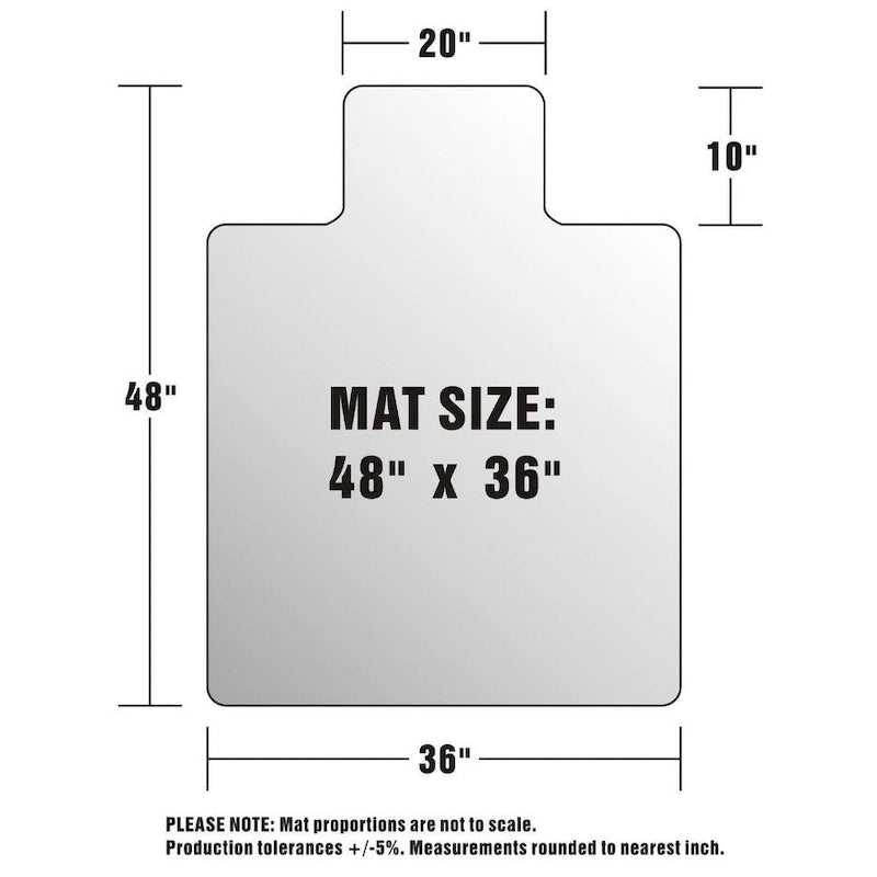 Tapis de chaise de bureau D&amp;W en PVC à picots pour moquette standard.