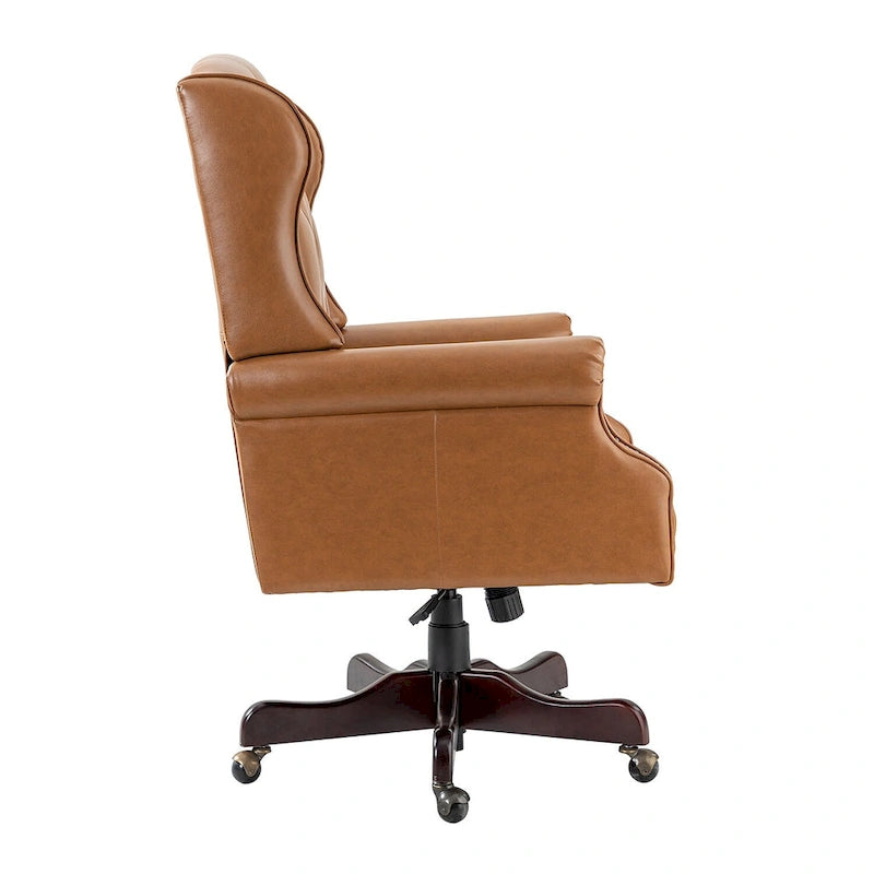 Fauteuil de direction pivotant moderne Maximiliano avec dossier capitonné par HULALA HOME