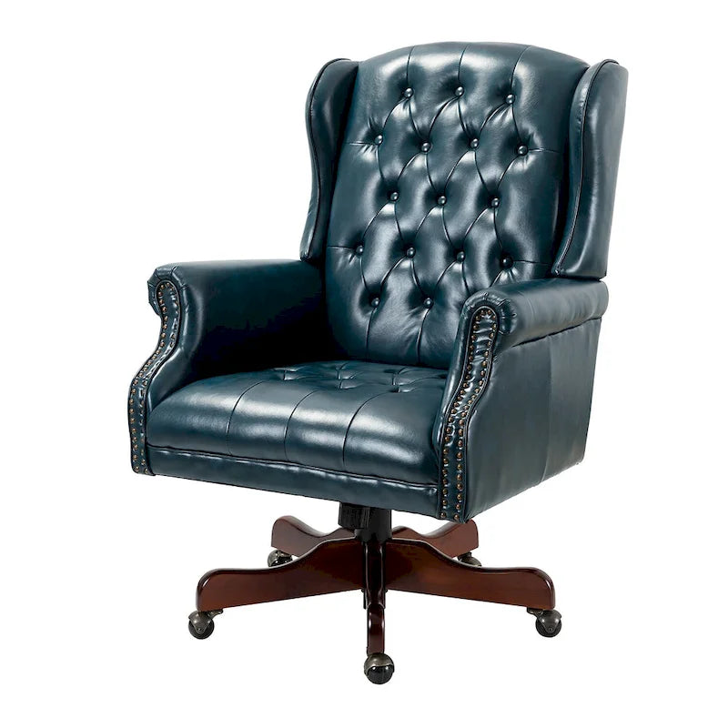 Fauteuil de direction pivotant moderne Maximiliano avec dossier capitonné par HULALA HOME