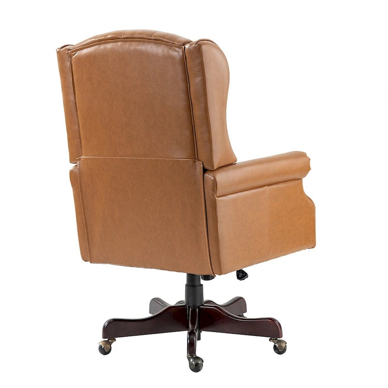 Fauteuil de direction pivotant moderne Maximiliano avec dossier capitonné par HULALA HOME