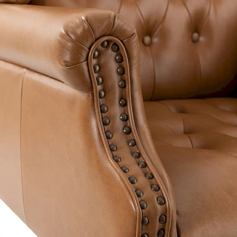 Fauteuil de direction pivotant moderne Maximiliano avec dossier capitonné par HULALA HOME