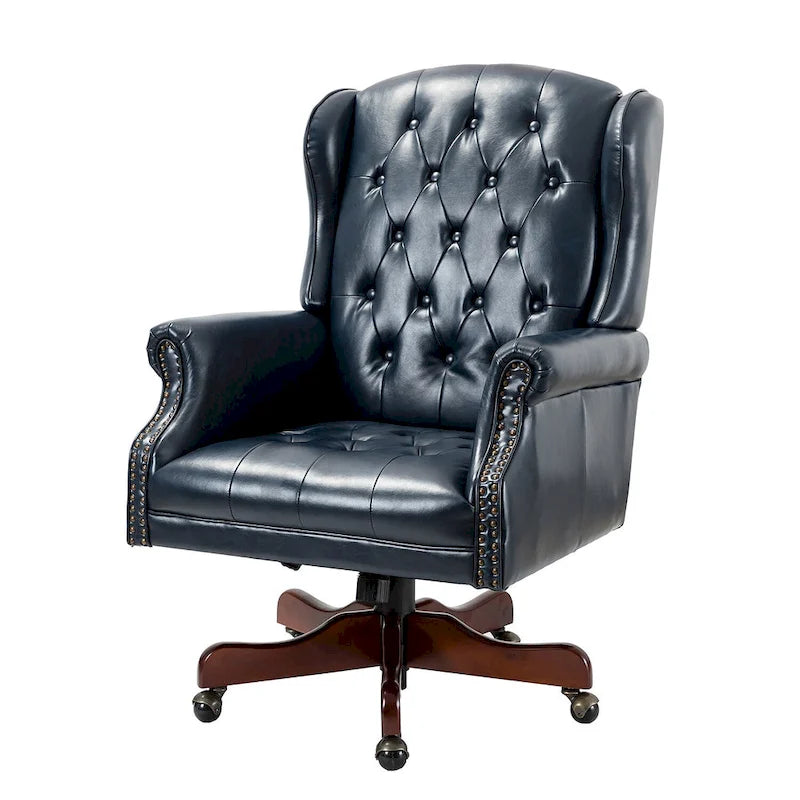 Fauteuil de direction pivotant moderne Maximiliano avec dossier capitonné par HULALA HOME