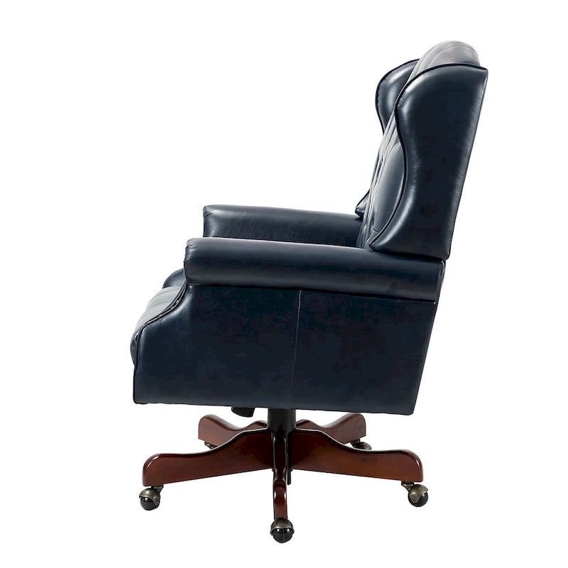 Fauteuil de direction pivotant moderne Maximiliano avec dossier capitonné par HULALA HOME