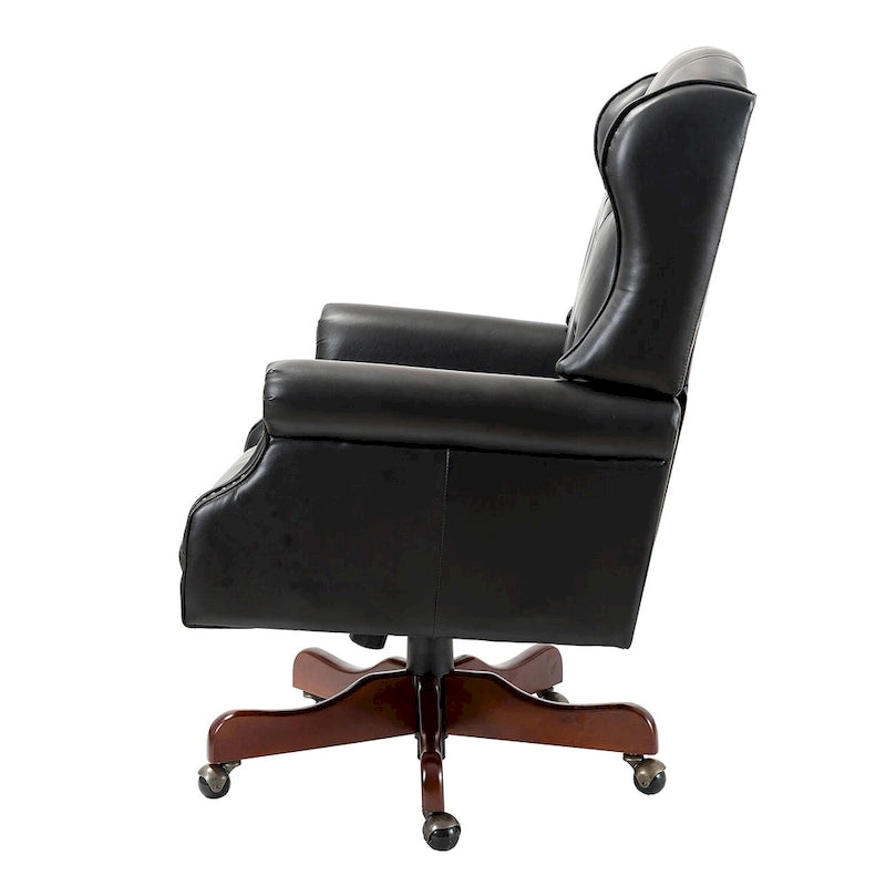 Fauteuil de direction pivotant moderne Maximiliano avec dossier capitonné par HULALA HOME