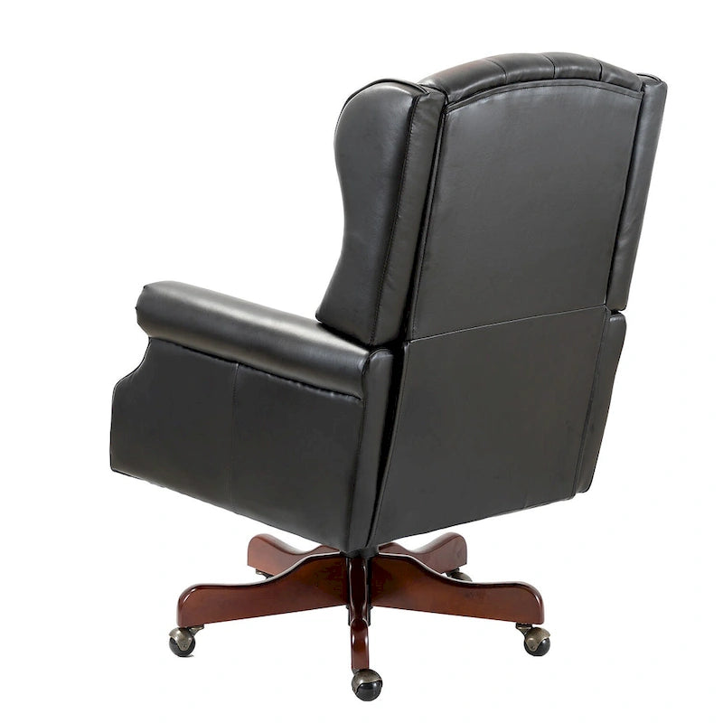 Fauteuil de direction pivotant moderne Maximiliano avec dossier capitonné par HULALA HOME