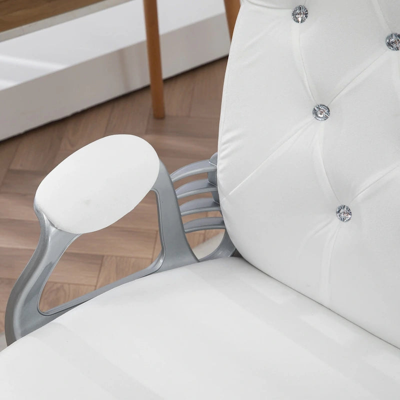 Chaise de bureau Vinsetto, chaise d'ordinateur, chaise de bureau capitonnée avec roulettes pivotantes, hauteur réglable et fonction d'inclinaison