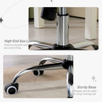 Chaise de bureau Vinsetto, chaise d'ordinateur, chaise de bureau capitonnée avec roulettes pivotantes, hauteur réglable et fonction d'inclinaison