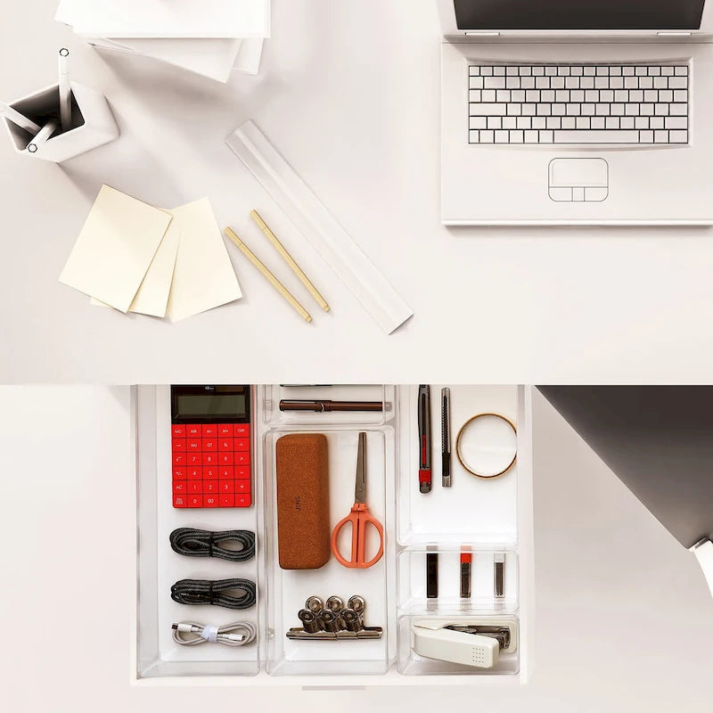 Ensemble de rangements transparents pour tiroirs de cuisine