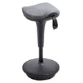 Vinsetto Lift Wobble Stool Standing Desk Chair 360-deg Swivel, Tilting, with Adjustable Height and Saddle Seat, Grey