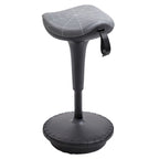 Vinsetto Lift Wobble Stool Standing Desk Chair 360-deg Swivel, Tilting, with Adjustable Height and Saddle Seat, Grey