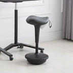 Tabouret de bureau assis-debout Vinsetto Lift Wobble Stool pivotant à 360°, inclinable, avec hauteur réglable et assise en forme de selle, gris