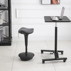 Tabouret de bureau assis-debout Vinsetto Lift Wobble Stool pivotant à 360°, inclinable, avec hauteur réglable et assise en forme de selle, gris