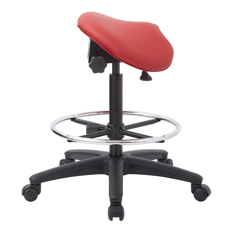 Tabouret sans dossier avec assise selle réglable en hauteur