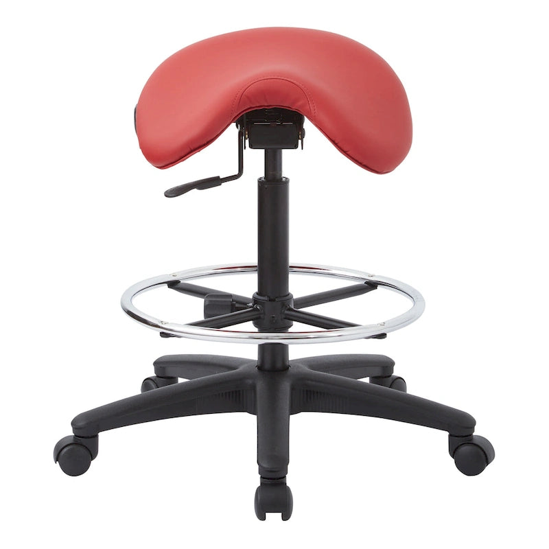 Tabouret sans dossier avec assise selle réglable en hauteur