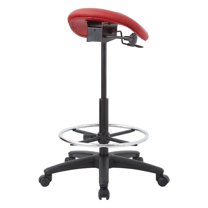 Tabouret sans dossier avec assise selle réglable en hauteur