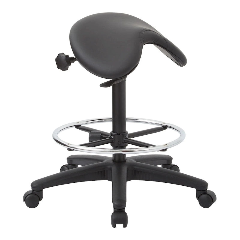 Tabouret sans dossier avec assise selle réglable en hauteur