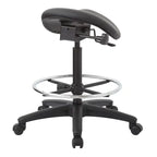 Tabouret sans dossier avec assise selle réglable en hauteur