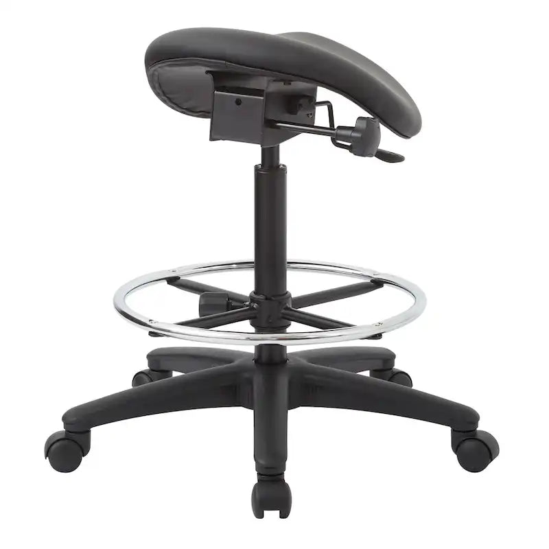 Tabouret sans dossier avec assise selle réglable en hauteur
