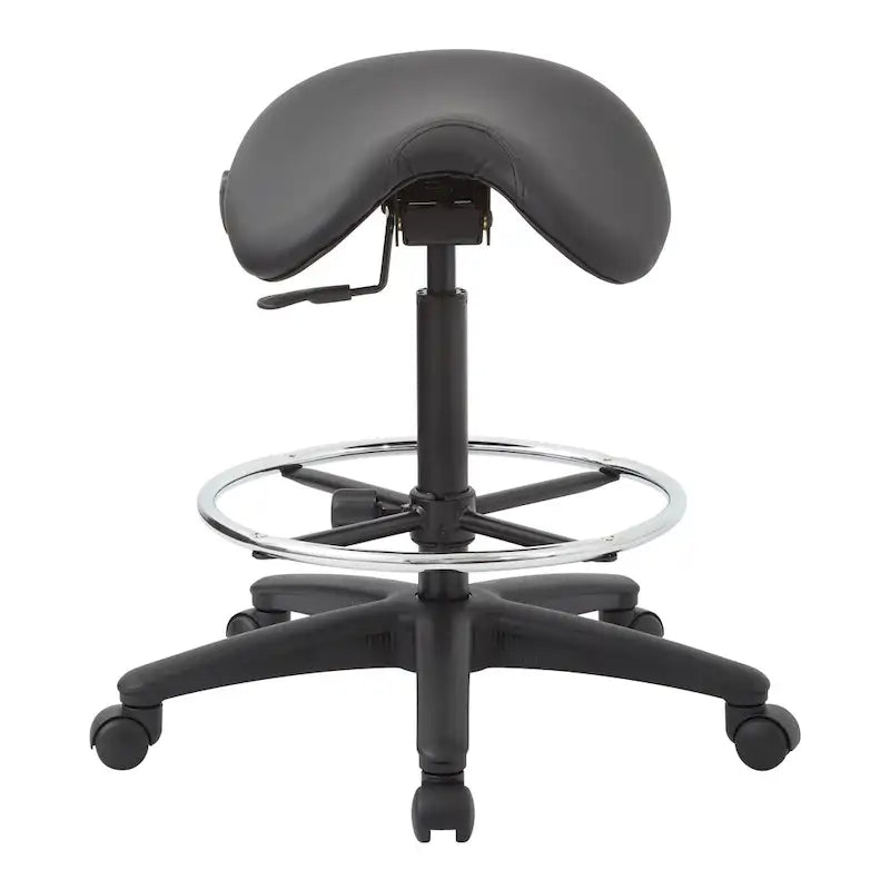 Tabouret sans dossier avec assise selle réglable en hauteur