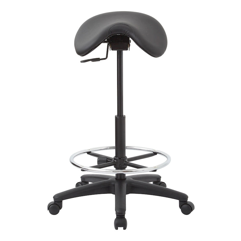 Tabouret sans dossier avec assise selle réglable en hauteur