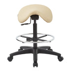 Tabouret sans dossier avec assise selle réglable en hauteur