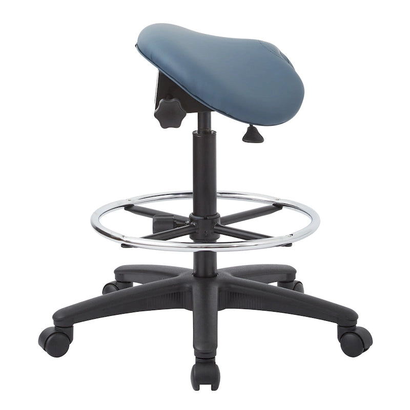 Tabouret sans dossier avec assise selle réglable en hauteur