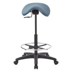 Tabouret sans dossier avec assise selle réglable en hauteur