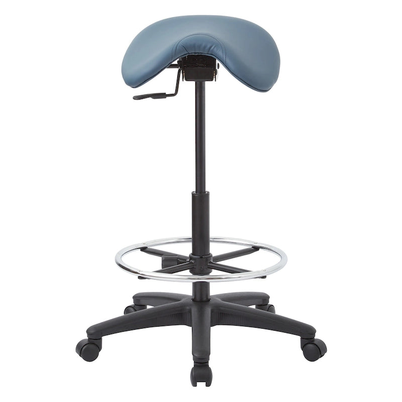 Tabouret sans dossier avec assise selle réglable en hauteur