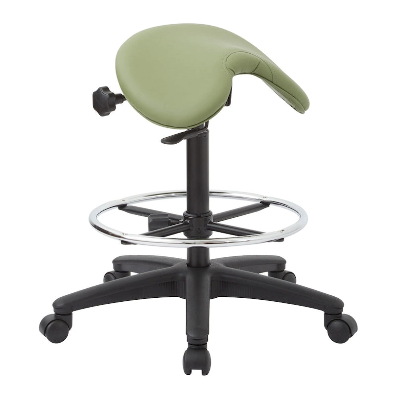 Tabouret sans dossier avec assise selle réglable en hauteur