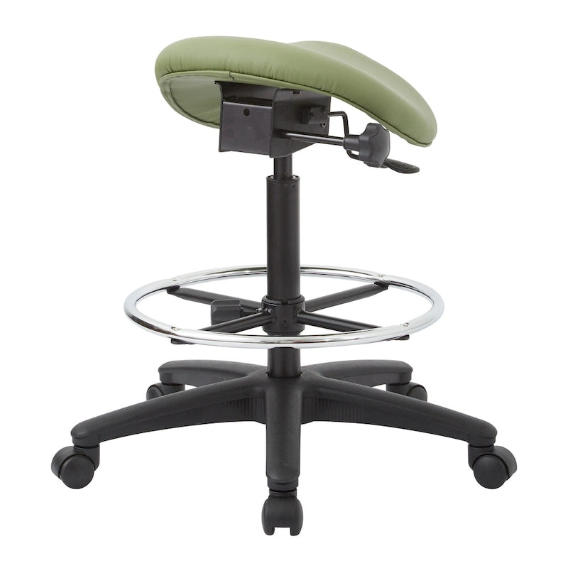 Tabouret sans dossier avec assise selle réglable en hauteur