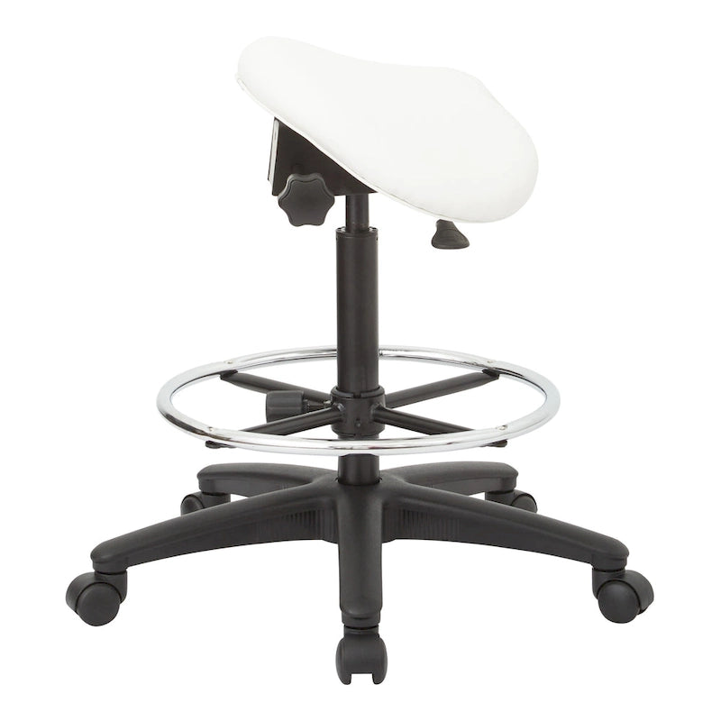 Tabouret sans dossier avec assise selle réglable en hauteur