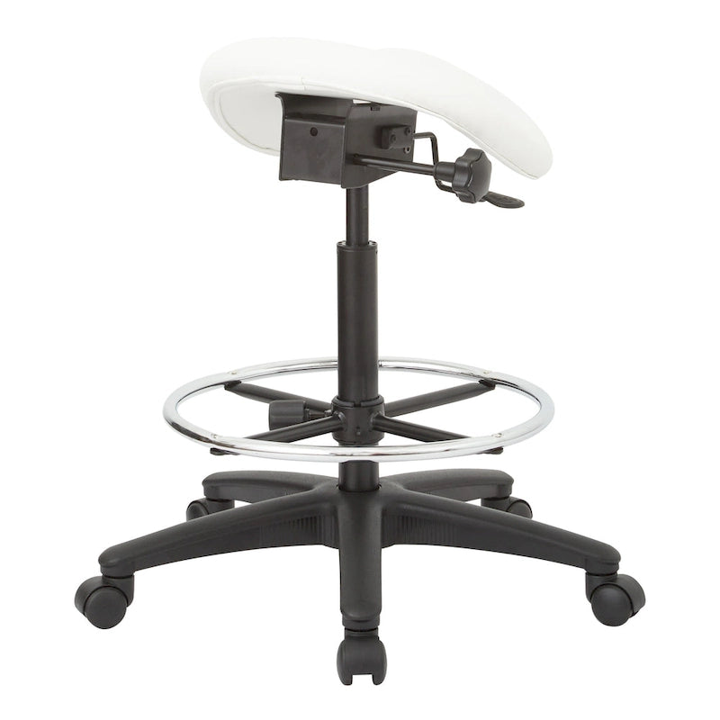 Tabouret sans dossier avec assise selle réglable en hauteur