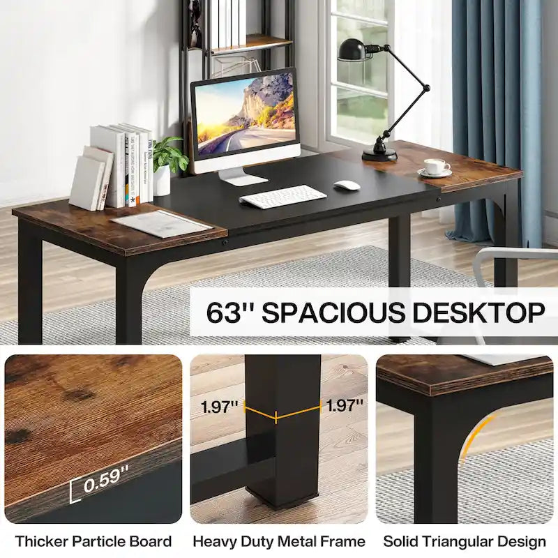 Grand bureau d'ordinateur