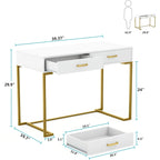 Petit bureau de 40 pouces avec tiroirs