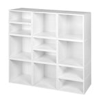 Ensemble de rangement Noble Connect - 6 cubes entiers / 6 demi-cubes - Finition bois blanc