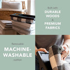 Plateau de genoux Rossie Home avec oreiller amovible