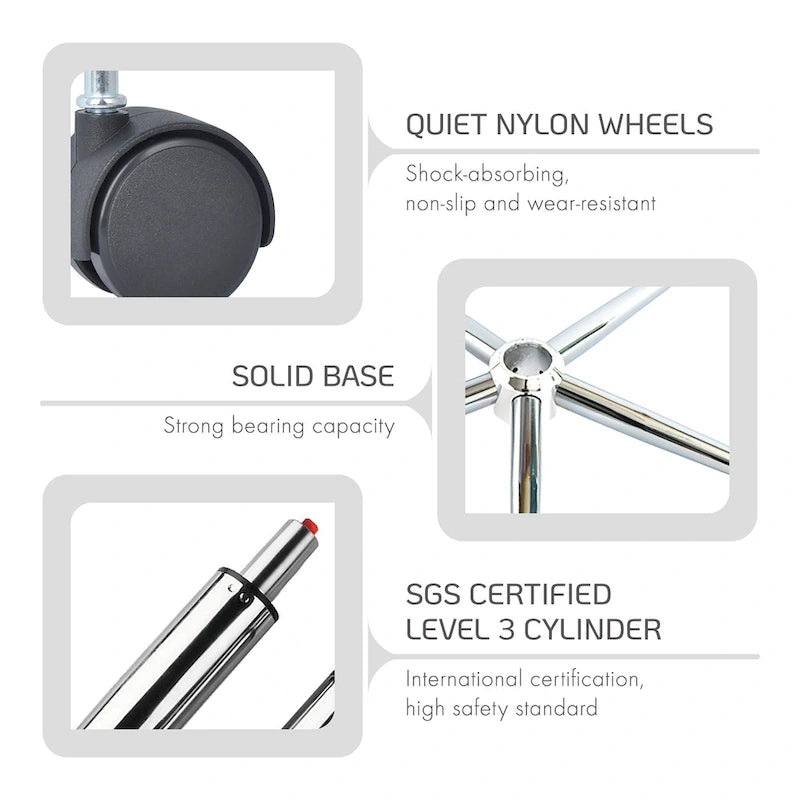 Chaise de bureau ergonomique Porthos Home Cole en maille avec base en nylon et mécanisme d'inclinaison